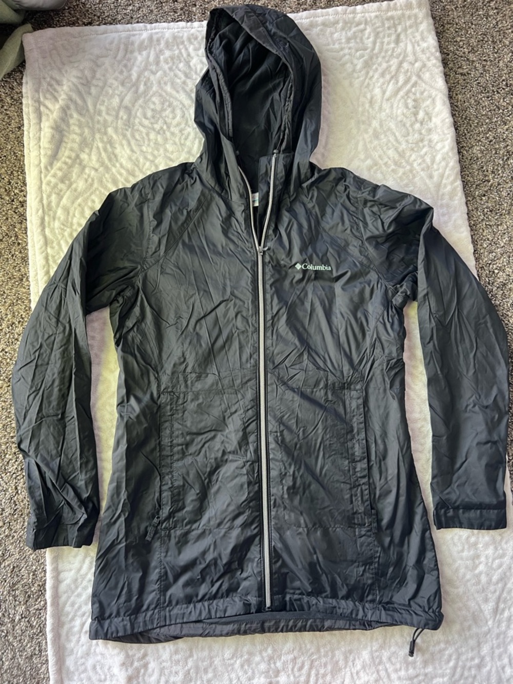 Columbia Women's Black Switchback ll Lined Long Rain Jacket | Size M - Picture 3 of 14